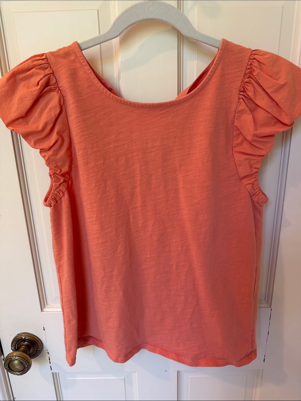 Nation LTD Coral Ruffle Sleeve Tie-back Cap Sleeve